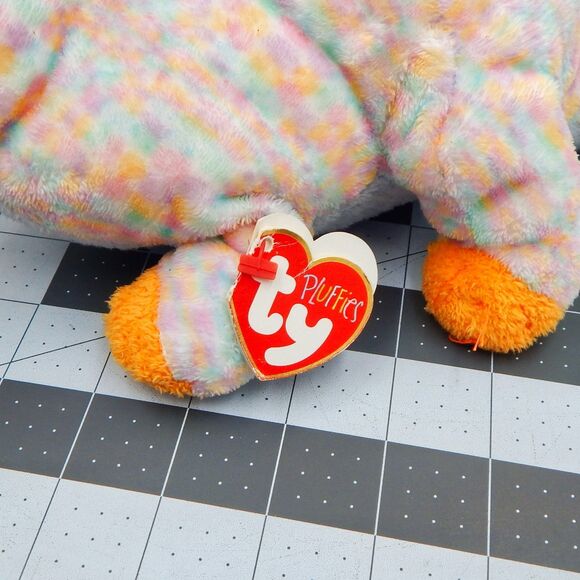 TY Pluffies Clomps Dinosaur Tylux Pastel Spots 10 Inch Plush Stuffed Animal - Picture 8 of 13